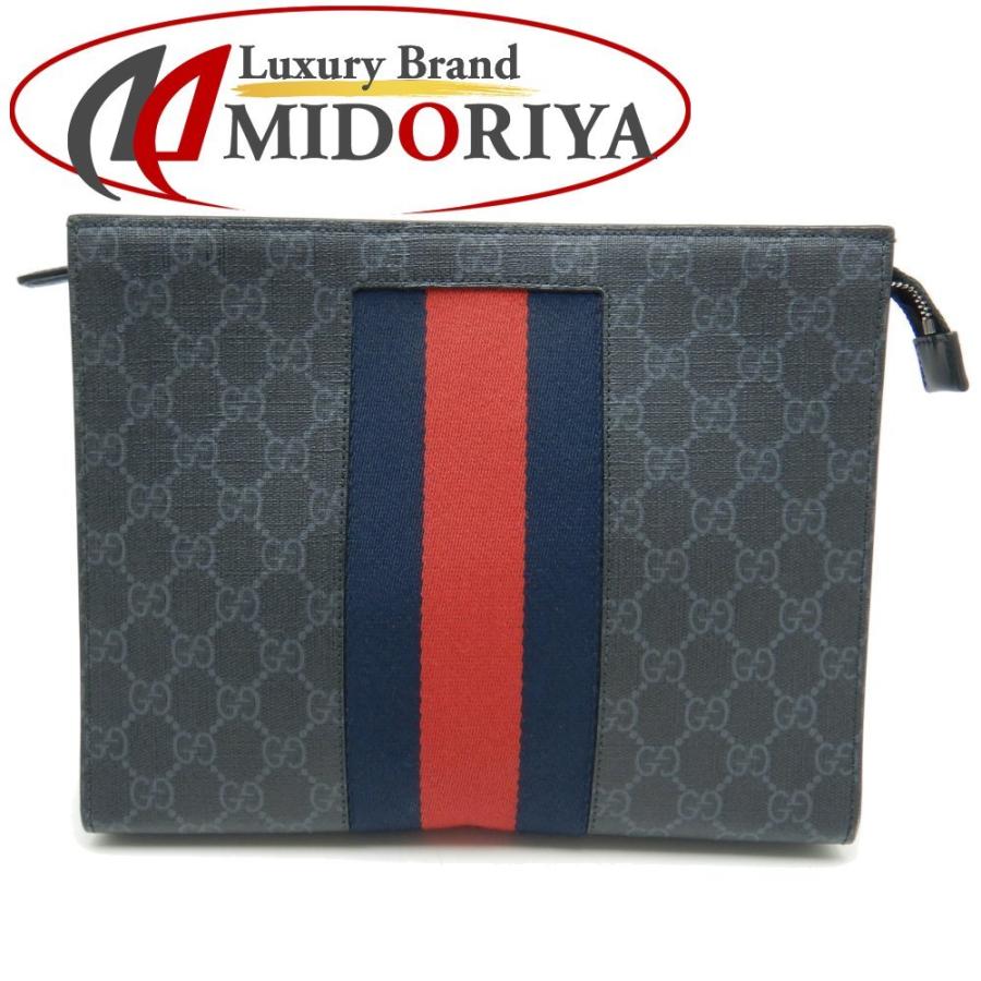 GUCCI グッチ 475316 GGスプリーム ウェビングライン クラッチ GUCCI グッチ 475316 GGスプリーム ウェビングライン クラッチ