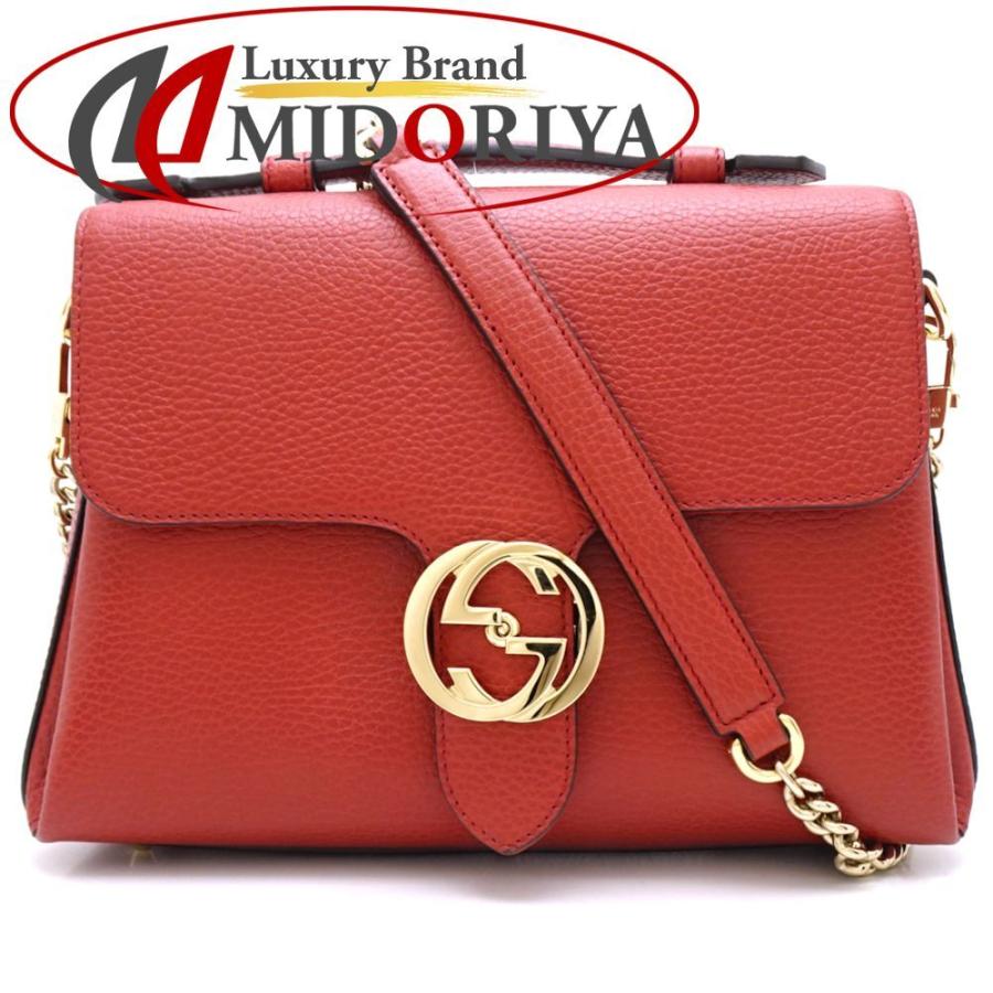 GUCCI グッチ 510302 インターロッキングG 2WAY ハンドバッグ レザー 