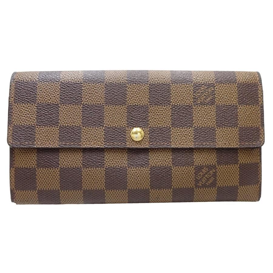 人気ブランドの 中古 旧型 N ブラウン サラ ポルトフォイユ エベヌ ダミエ 長財布 Vuitton Louis ルイヴィトン 最短当日発送 クレジットカード可 ショッピングローン可 財布