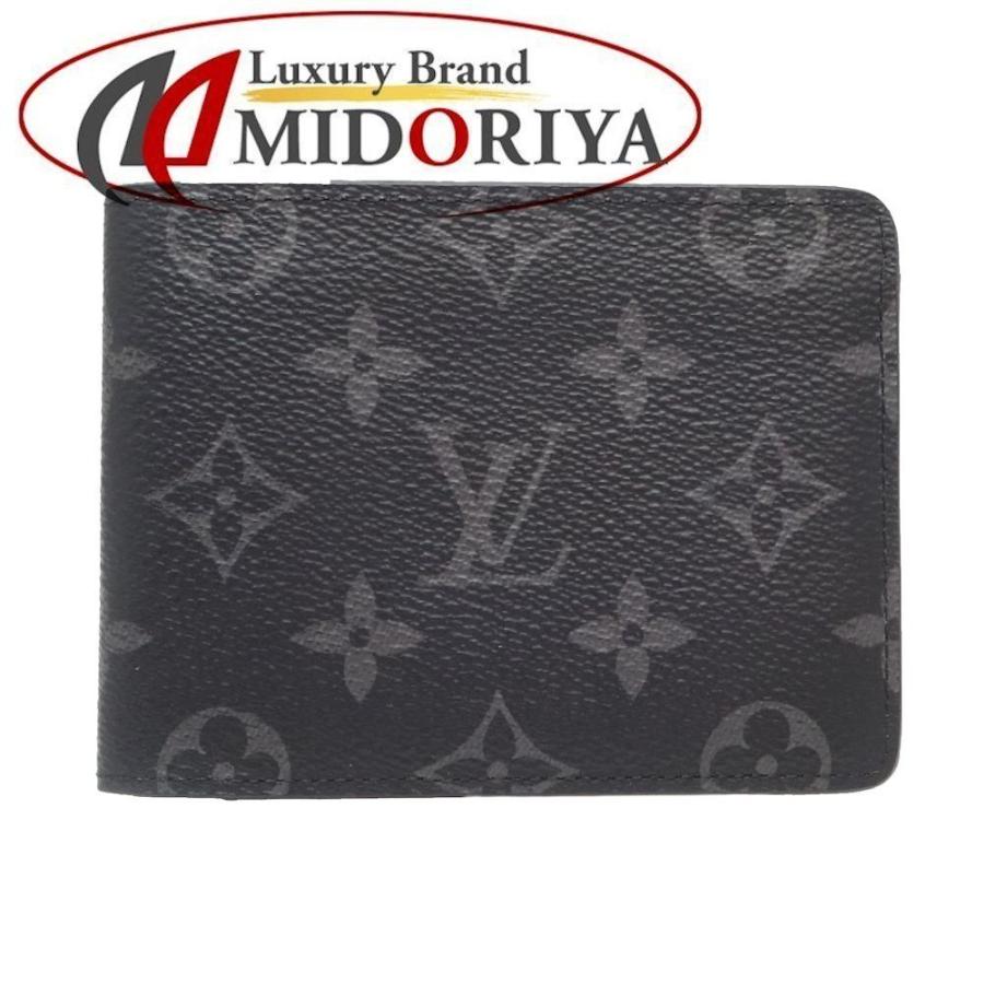 楽天ランキング1位 最短当日発送 クレジットカード可 ショッピングローン可 ルイヴィトン Louis Vuitton コンパクト財布 メンズ モノグラム エクリプス ミュルティプル ブラック M 中古 財布