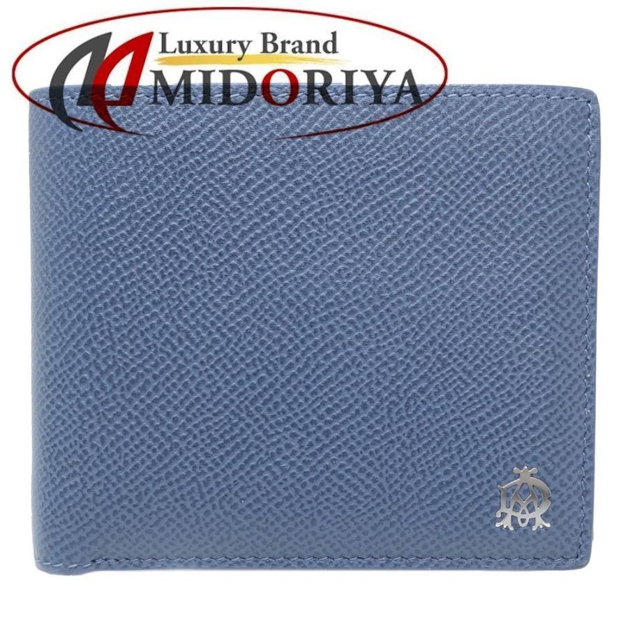 値下げdunhillネイビー 二つ折り財布 dunhill ダンヒル 財布 二つ折り財布 カドカン 4CC ＆ コインパース