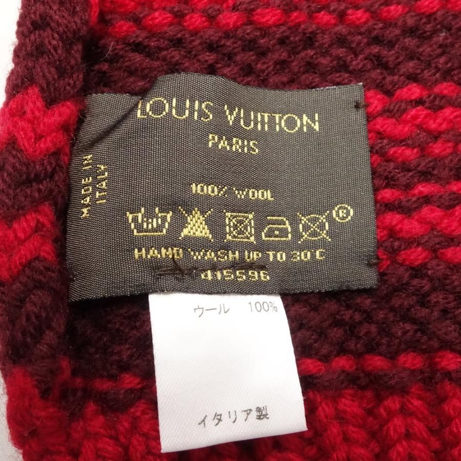 Louis Vuitton 赤 マフラー ウール100% Louis Vuitton 赤 マフラー ウール100% 美品○LOUIS VUITTON