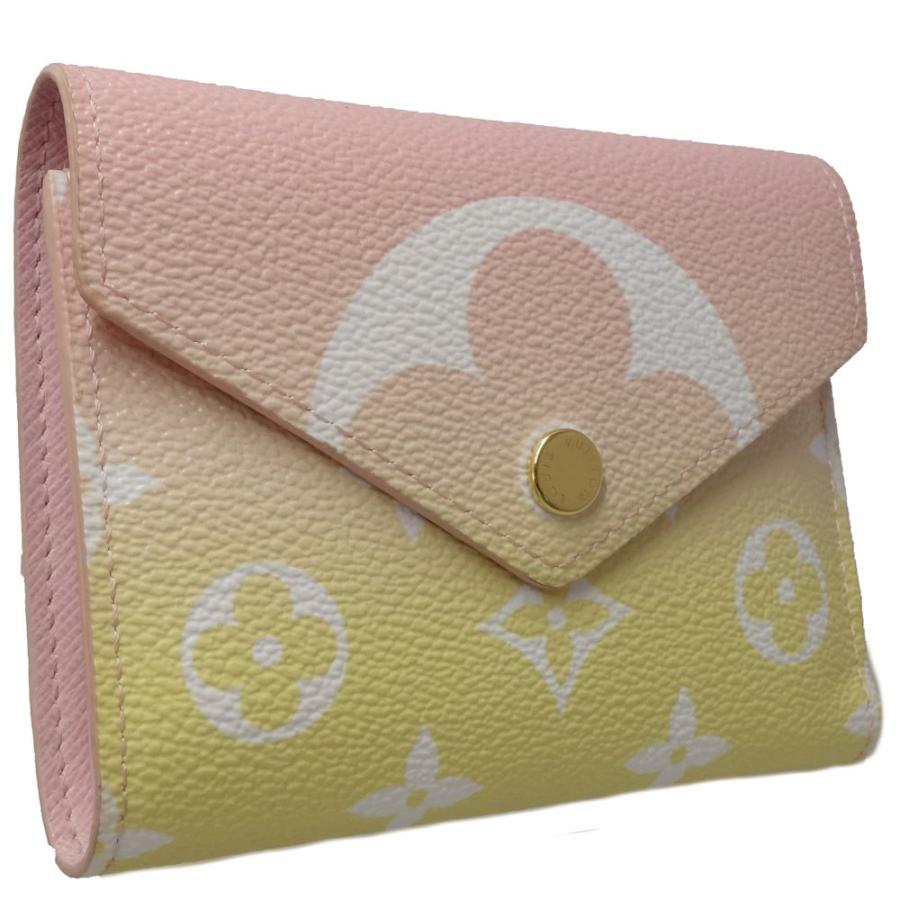ルイヴィトン LOUIS VUITTON 三つ折り財布 モノグラム・ローズクレール バイ・ザ・プール ポルトフォイユヴィクトリーヌワイルド M80388 ピンク LOUIS VUITTON（ルイ・ヴィトン） ポルトフォイユ ヴィクトリーヌ