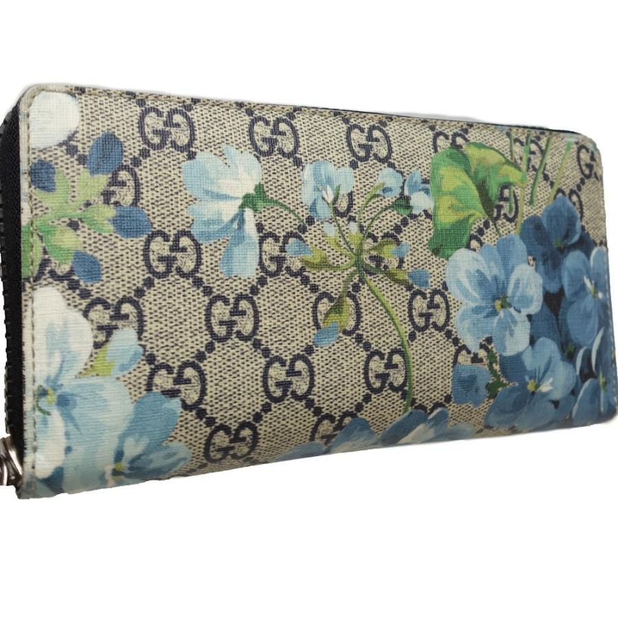 【正規品】GUCCI GGスプリームブルームス ラウンドファスナー長財布※箱無し GUCCI（グッチ） 長財布 GGブルームス ラウンドファスナー GG