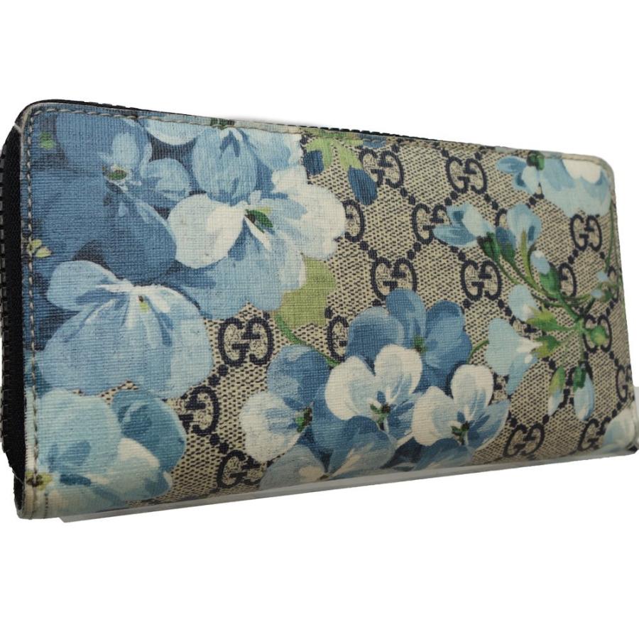 GUCCI（グッチ） 長財布 GGブルームス ラウンドファスナー GG