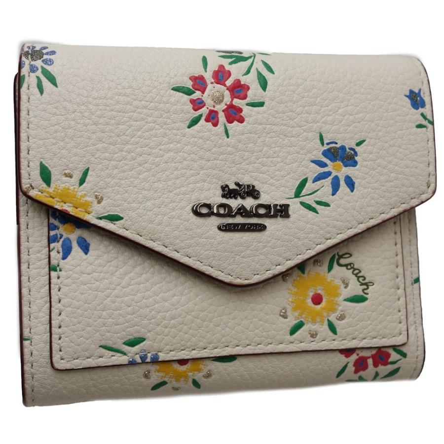 COACH（コーチ） コンパクト財布 三つ折り 花柄 ウィズ ワイルド