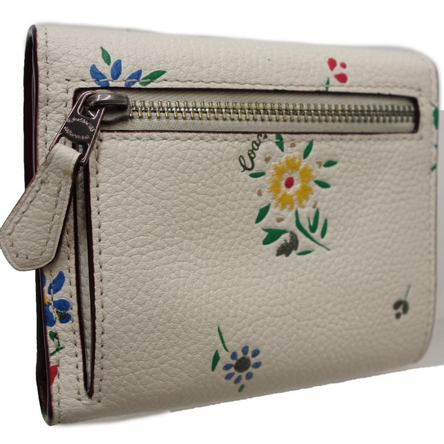 【新品・未使用】コーチCOACH ワイルド フラワー プリント 折りたたみ財布 COACH コーチ コンパクト財布 三つ折り 花柄 ウィズ ワイルドフラワー