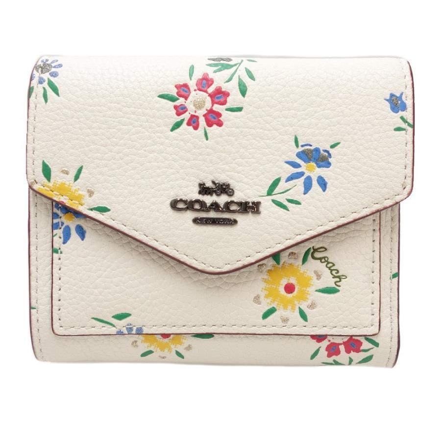 COACH（コーチ） コンパクト財布 三つ折り 花柄 ウィズ ワイルド