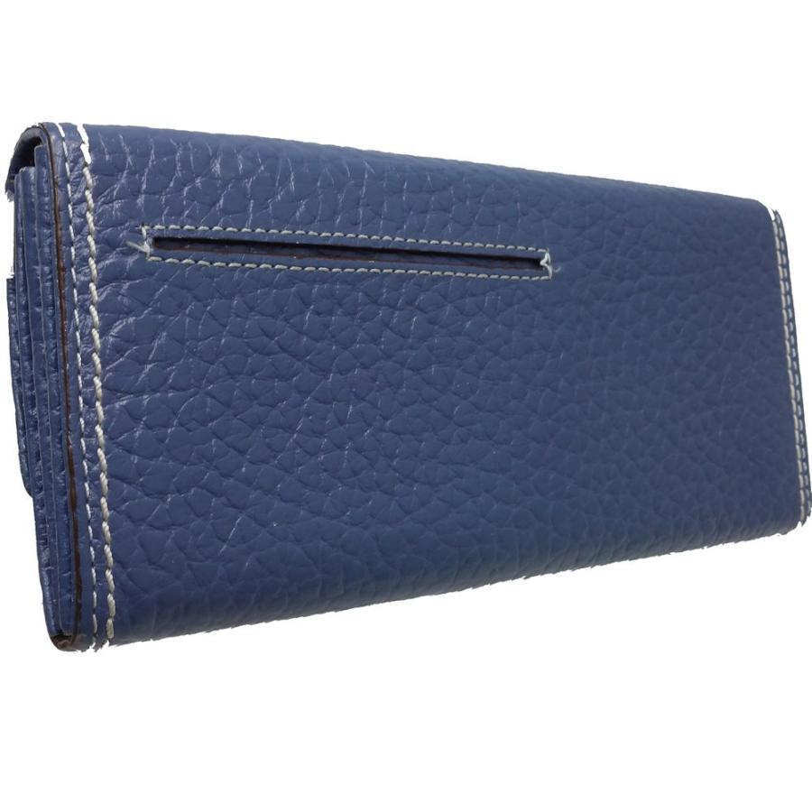 PELLE BORSA（ペレボルサ） 長財布 二つ折り レザー ブルー /081819