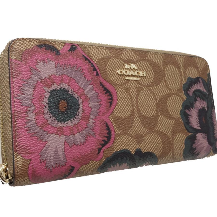 COACH（コーチ） 長財布 ラウンドファスナー カフェファセットコラボ