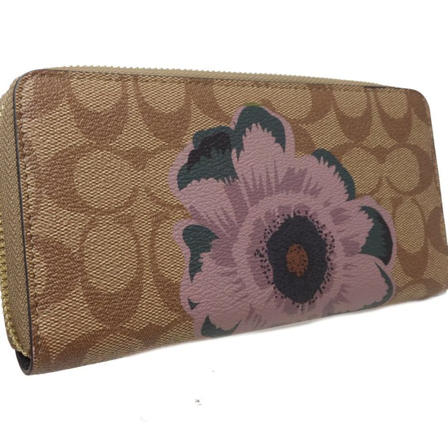 COACH（コーチ） 長財布 ラウンドファスナー カフェファセットコラボ