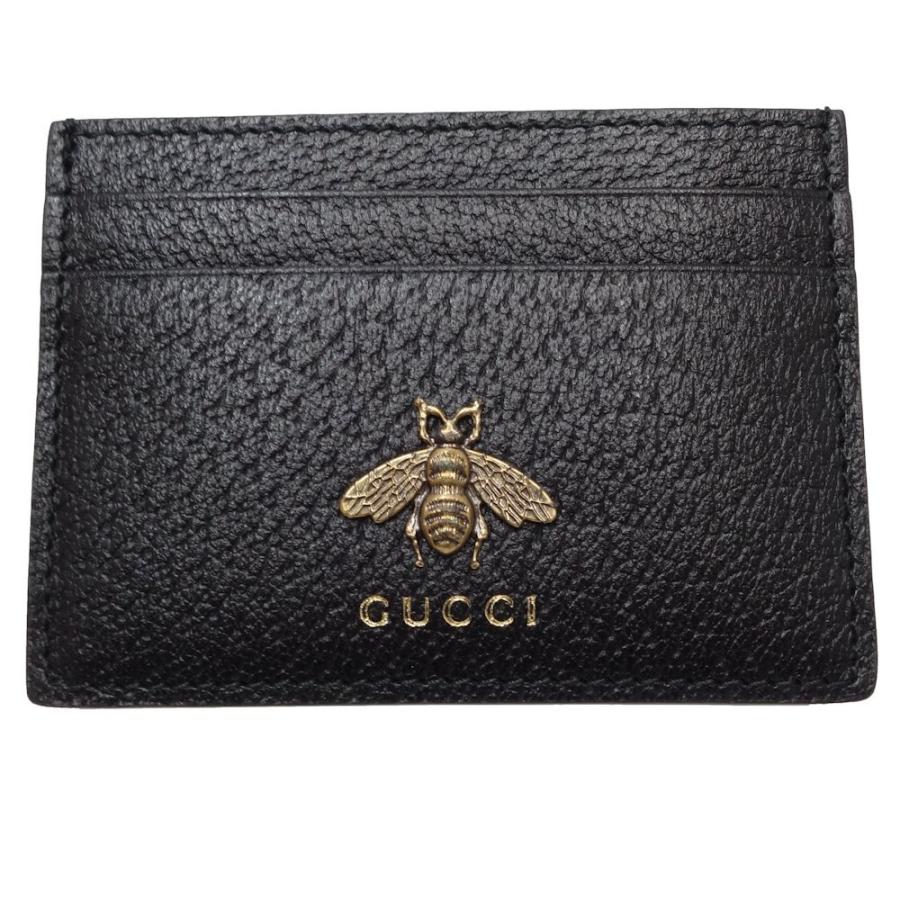 ✨美品　希少　レア✨グッチ　ケース　刺繍　アップリケ　アニマリエ　レザー GUCCI☆〔アニマリエ〕レザー カードケース☆すぐ届く！ (GUCCI/カード