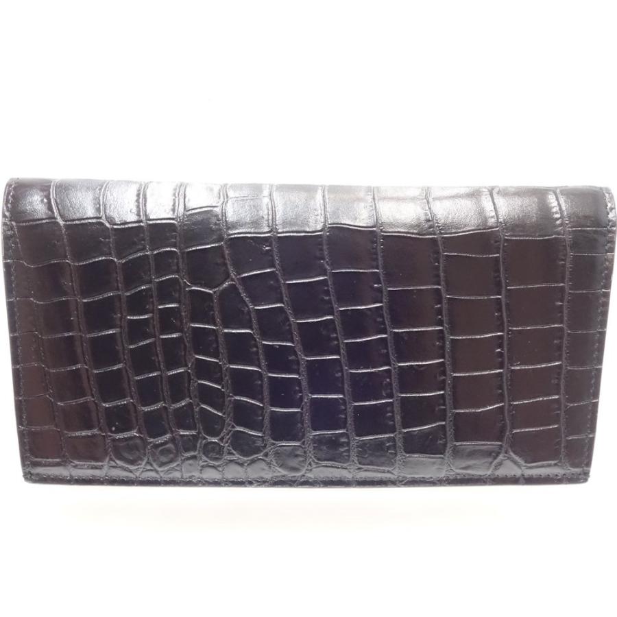 サンローラン SAINT LAURENT PARIS YSL 長財布 二つ折り 型押しレザー  