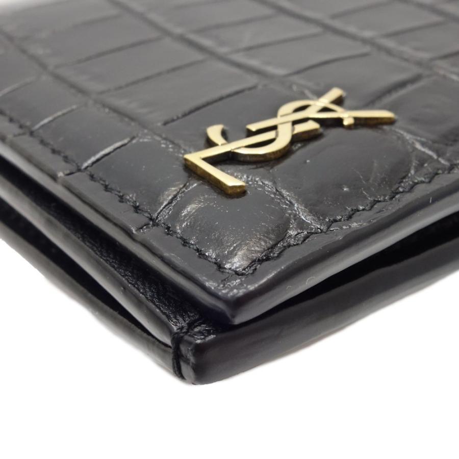 SAINT LAURENT サンローラン PARIS YSL 長財布 二つ折り 型押し