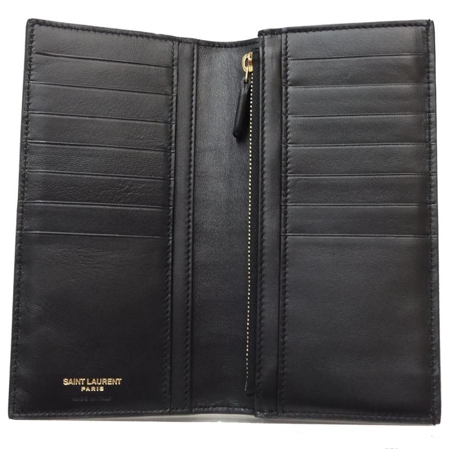 SAINT LAURENT サンローラン PARIS YSL 長財布 二つ折り 型押しレザー