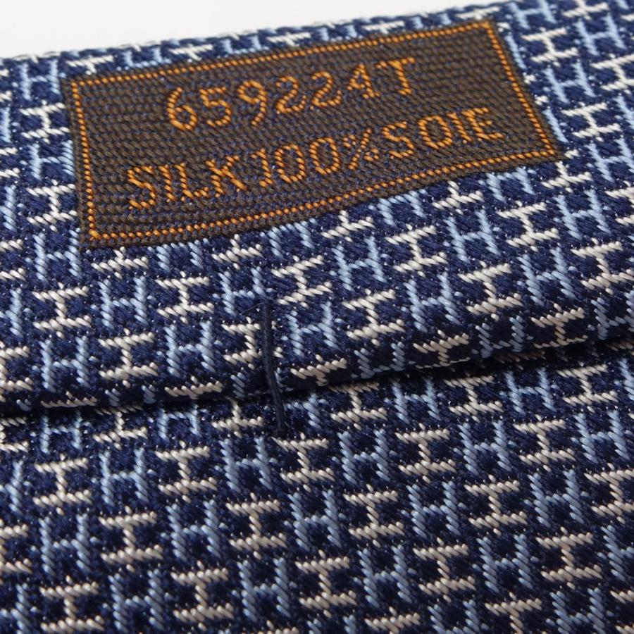 HERMES エルメス ネクタイ Hロゴ シルク100％ ブルー 659224T
