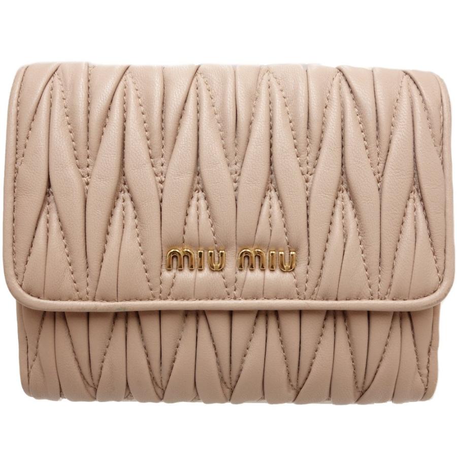 miu ミュウミュウ MIUMIU Wホック マトラッセ 5MH523 二つ折り