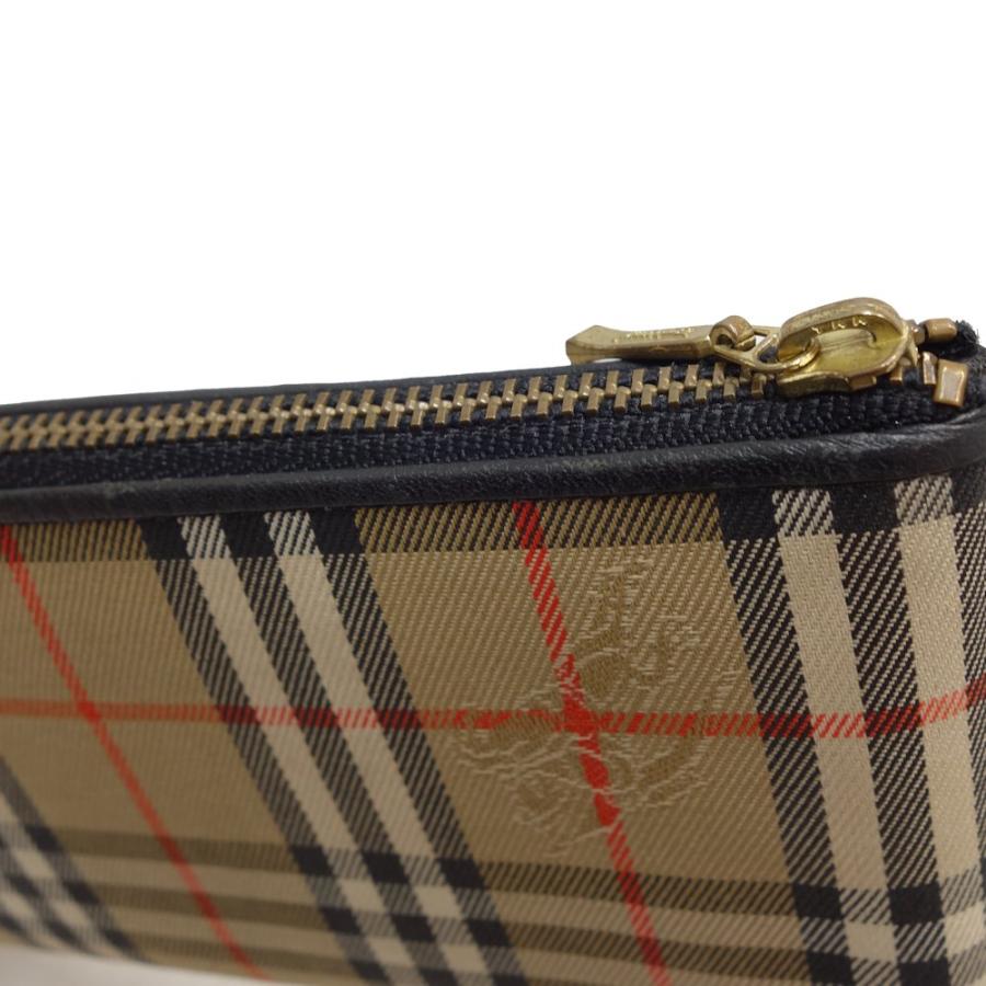 バーバリー BURBERRY ノバチェック ペンケース キャンバス × レザー  ブラウン  ブラック / 082597【中古】｜phasemidoriya78｜05