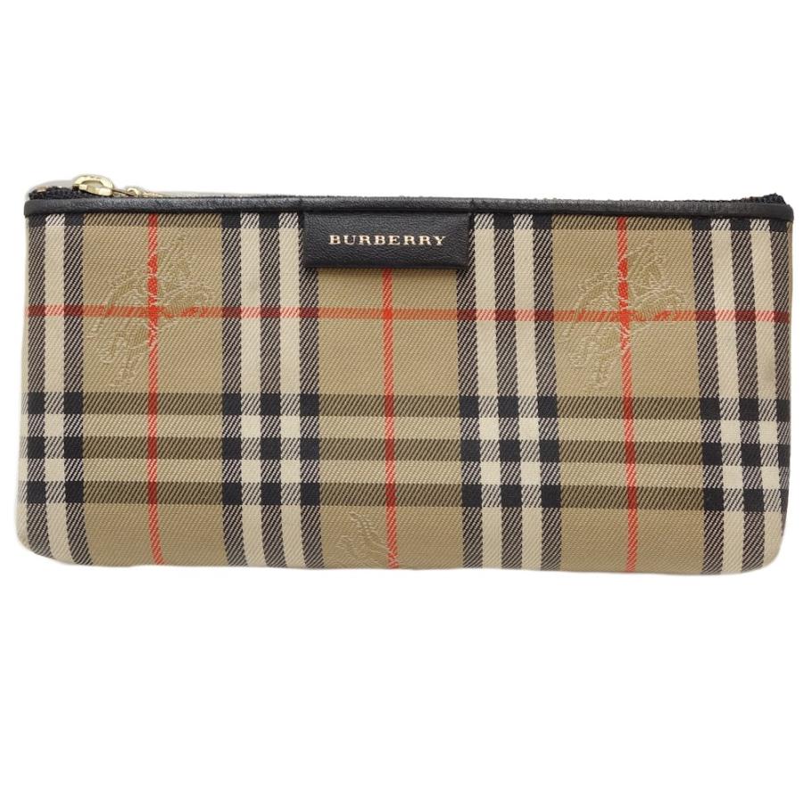 バーバリー BURBERRY ノバチェック ペンケース キャンバス × レザー  ブラウン  ブラック / 082597【中古】｜phasemidoriya78｜10