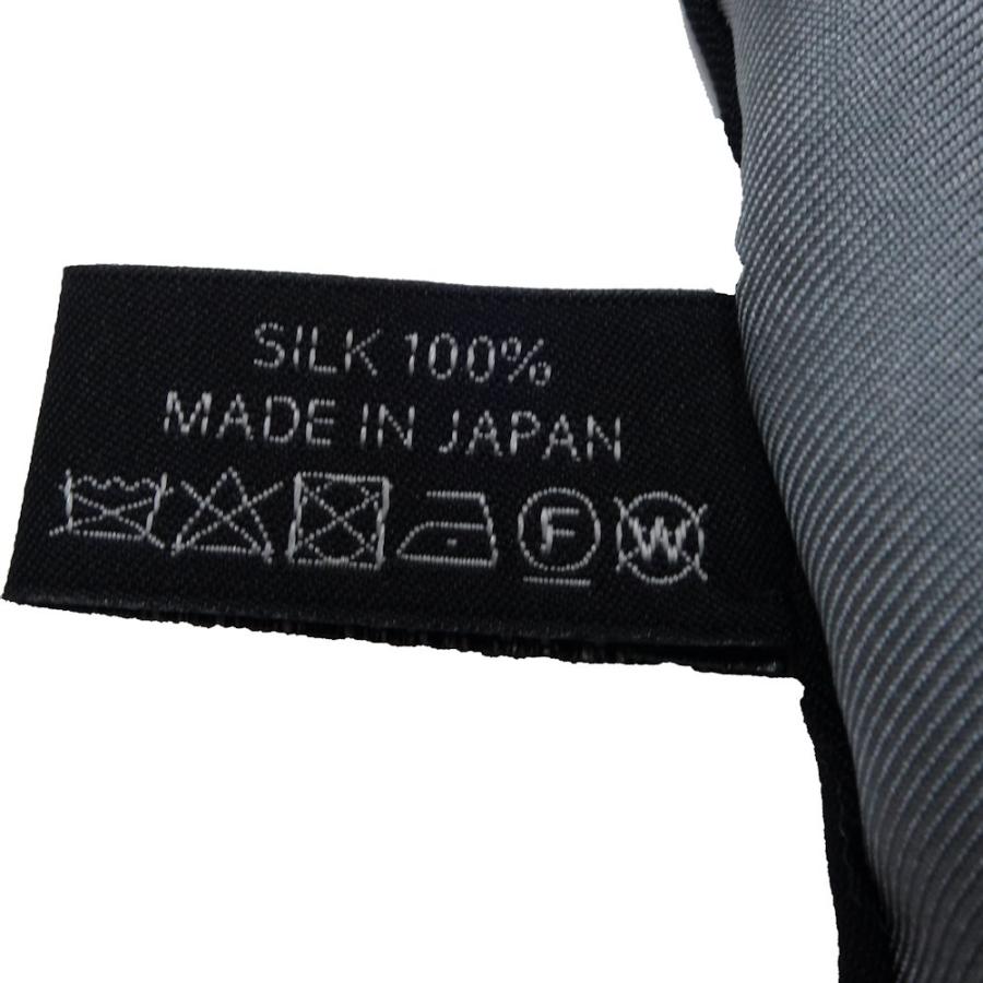 MIKIMOTO ミキモト スカーフ シルク100％ ブラック グレー / 082623 
