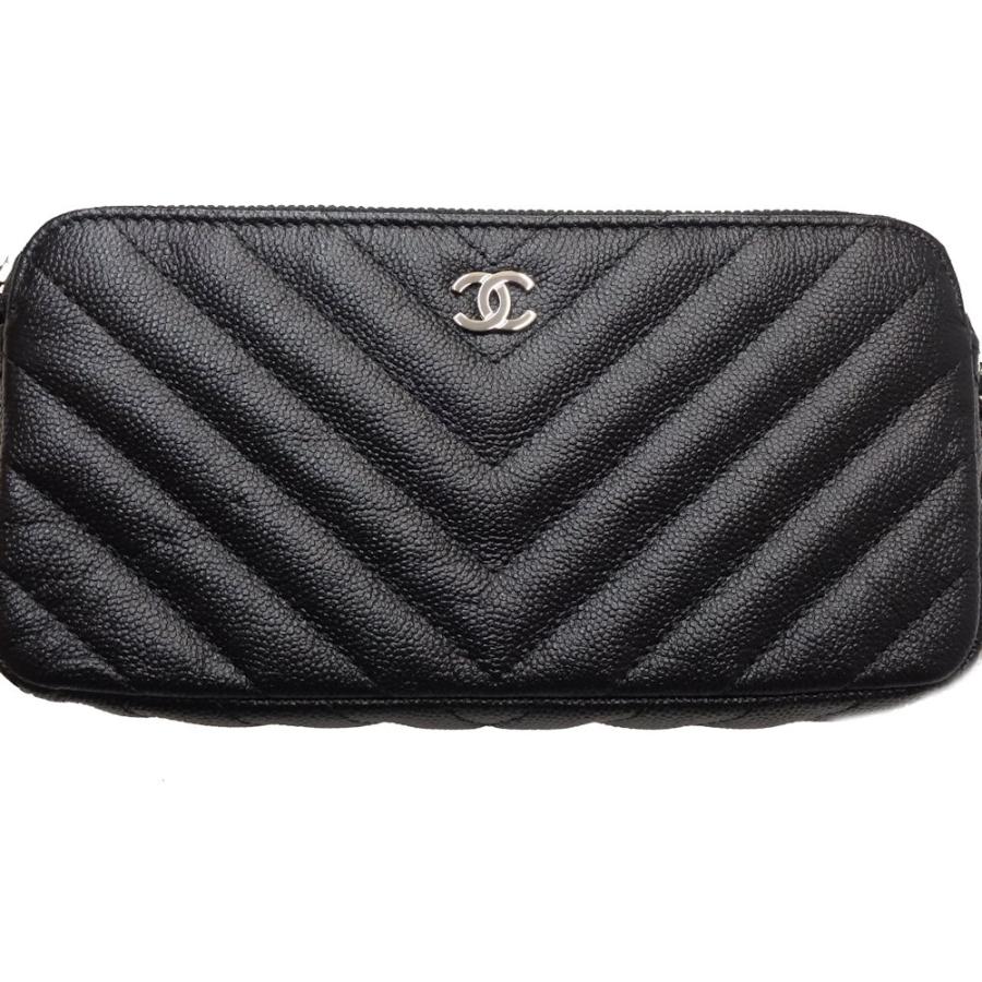 CHANEL（シャネル） チェーンウォレット 長財布 マトラッセ Vステッチ