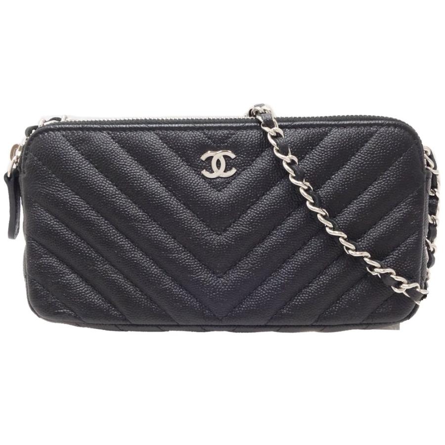 CHANEL（シャネル） チェーンウォレット 長財布 マトラッセ Vステッチ