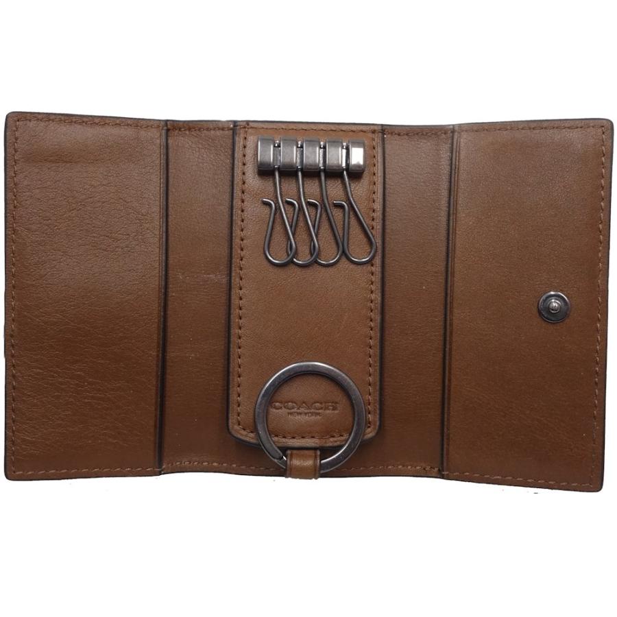 コーチ COACH ４リング 69095CWH キーケース カーフ ダークサドル