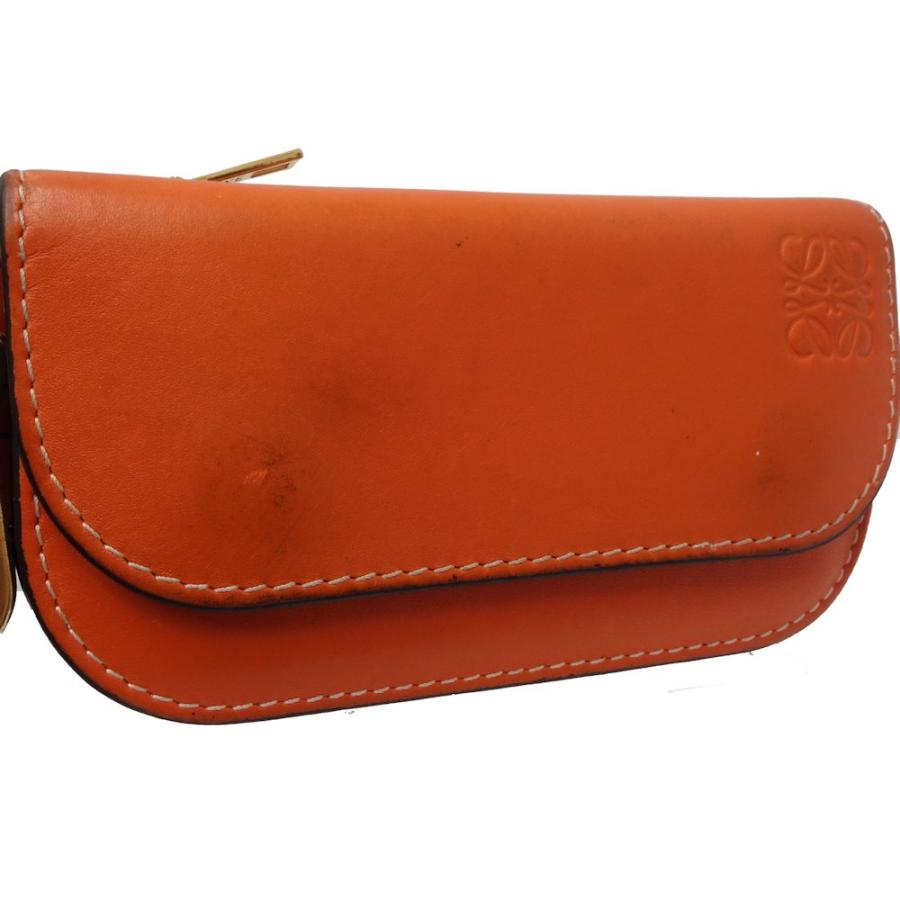 LOEWE 三つ折財布 オレンジ LOEWE（ロエベ） ミニウォレット ゲート 三つ折り財布 レザー オレンジ