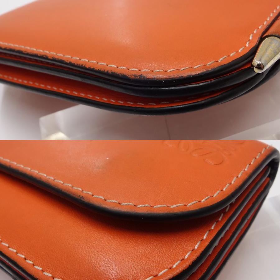 LOEWE オレンジレザー 三つ折り財布 中古・古着通販】LOEWE (ロエベ) トライフォールドウォレット ピンク