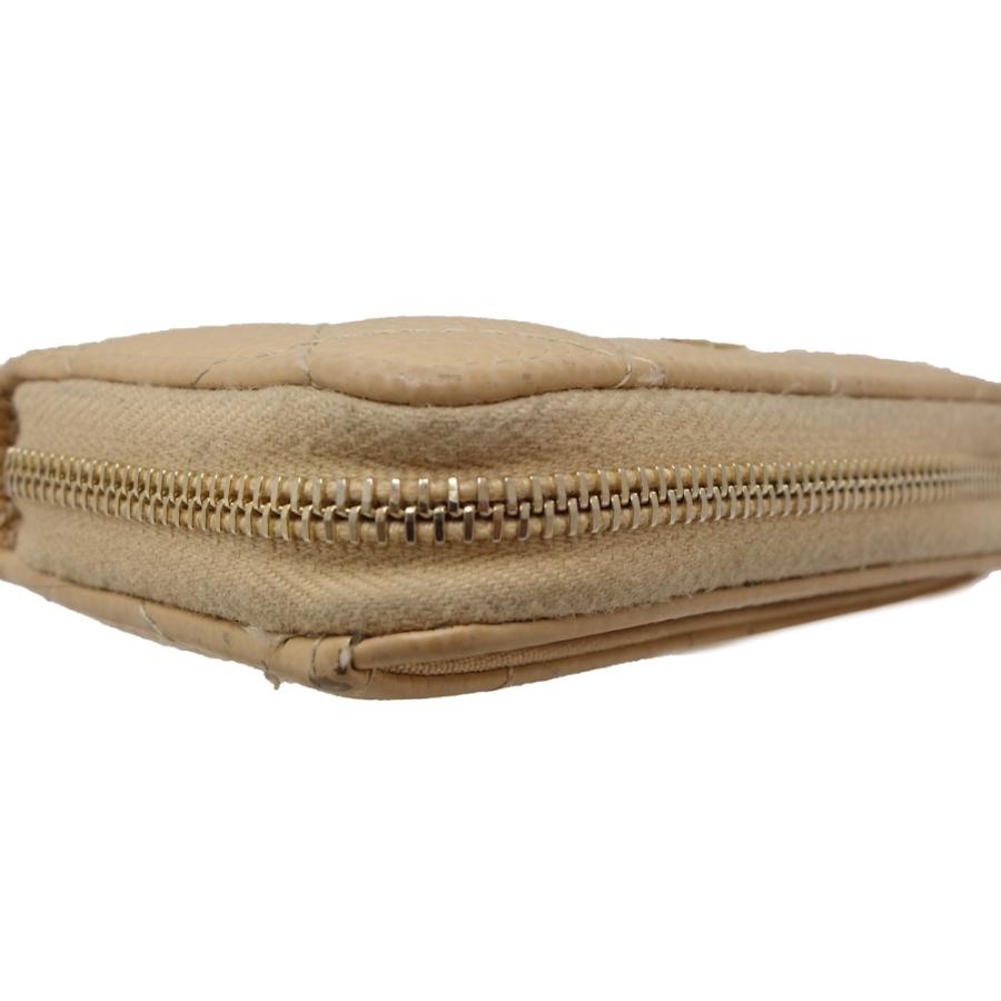 CHANEL シャネル マトラッセ コインパース キャビアスキン ベージュ  