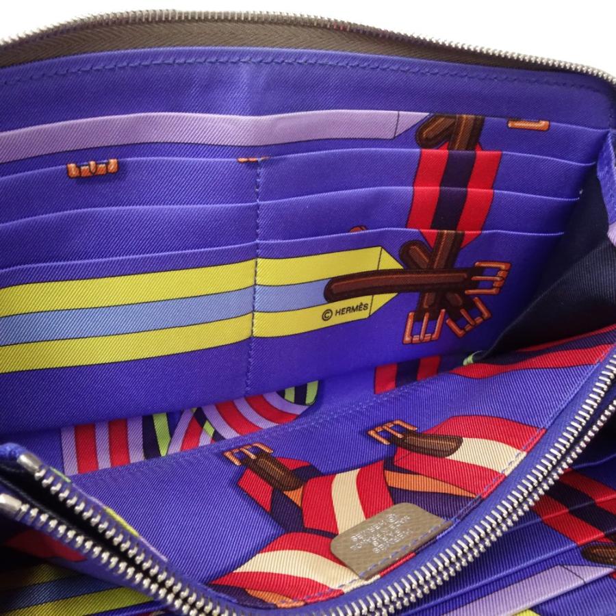 HERMES エルメス アザップロングシルクイン 長財布 ヴォーエプソン  