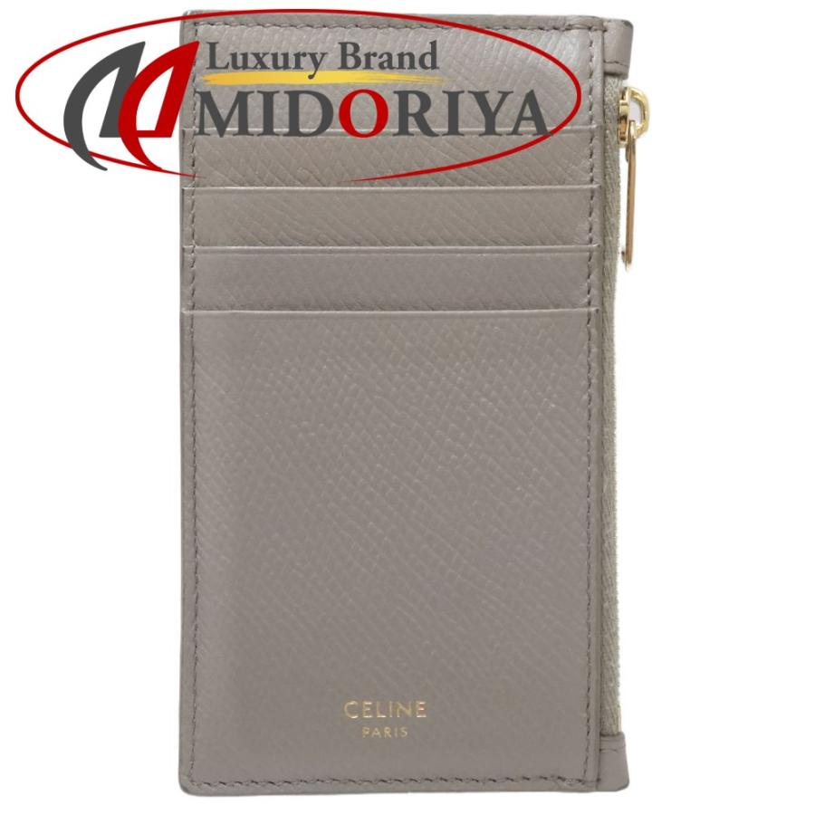 CELINE グレー レザー 名刺入れ CELINE - □新同□ セリーヌ カード