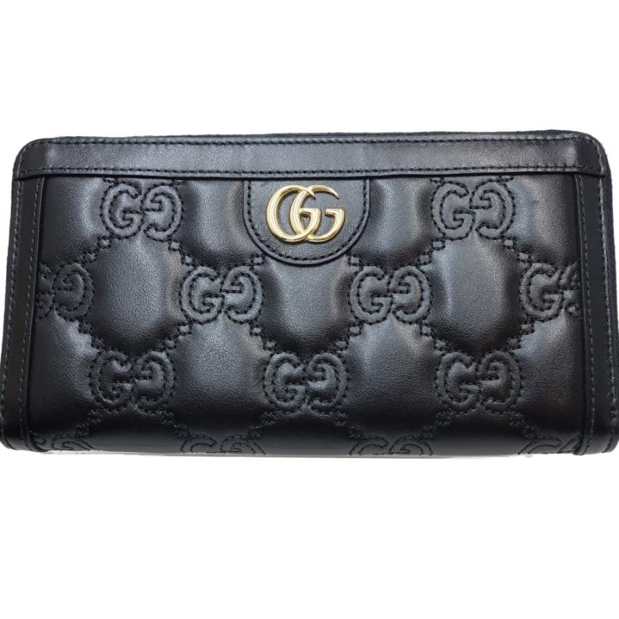 グッチ GUCCI GGマトラッセ ジップアラウンドウォレット 723784 ロングウォレット ラウンドファスナー 長財布 レザー ブラック 未使用 GUCCI（グッチ） ジップアラウンドウォレット GGマトラッセ 723784 長