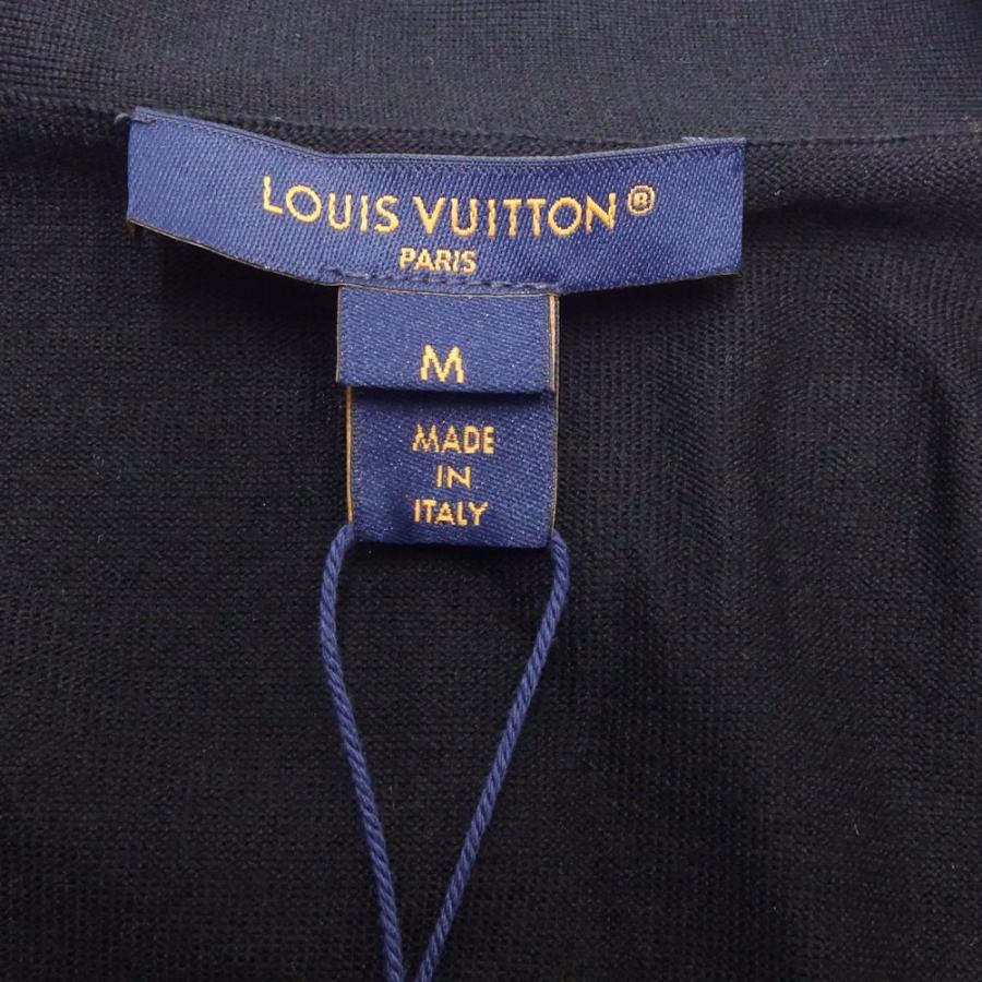 ルイヴィトン ジッパープリント カーディガン ニット 長袖 シルク 黒 LOUIS VUITTON（ルイ・ヴィトン） ジッパープリント 1ABEDZ