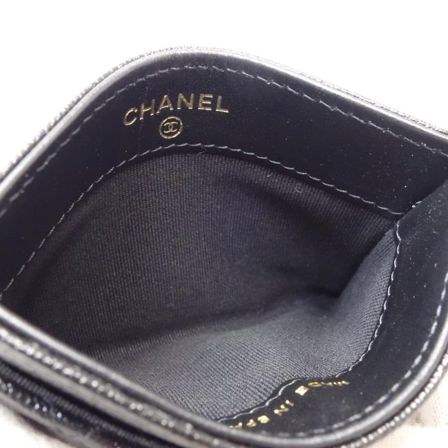 シャネル CHANEL マトラッセ カードケース キャビアスキン ブラック / 083644【中古】｜phasemidoriya78｜05