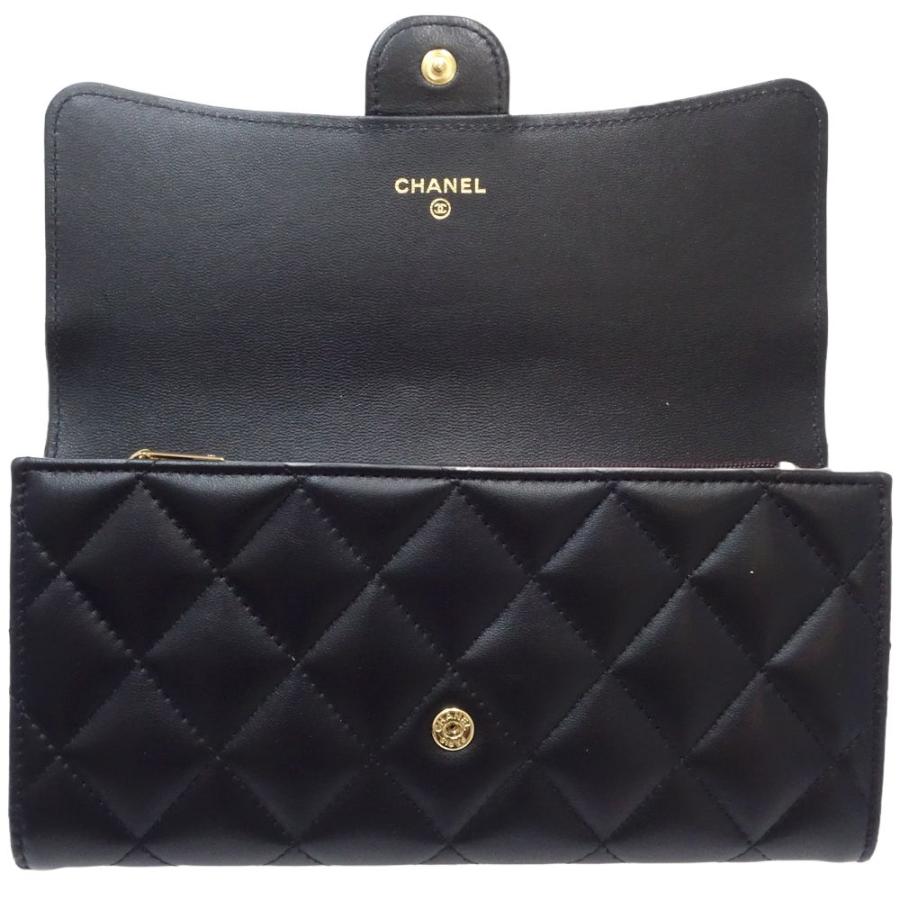 CHANEL シャネル クラシックロングフラップウォレット マトラッセ ココ  