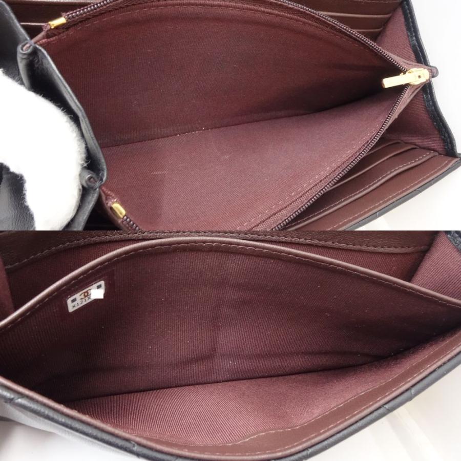 CHANEL シャネル クラシックロングフラップウォレット マトラッセ ココ  