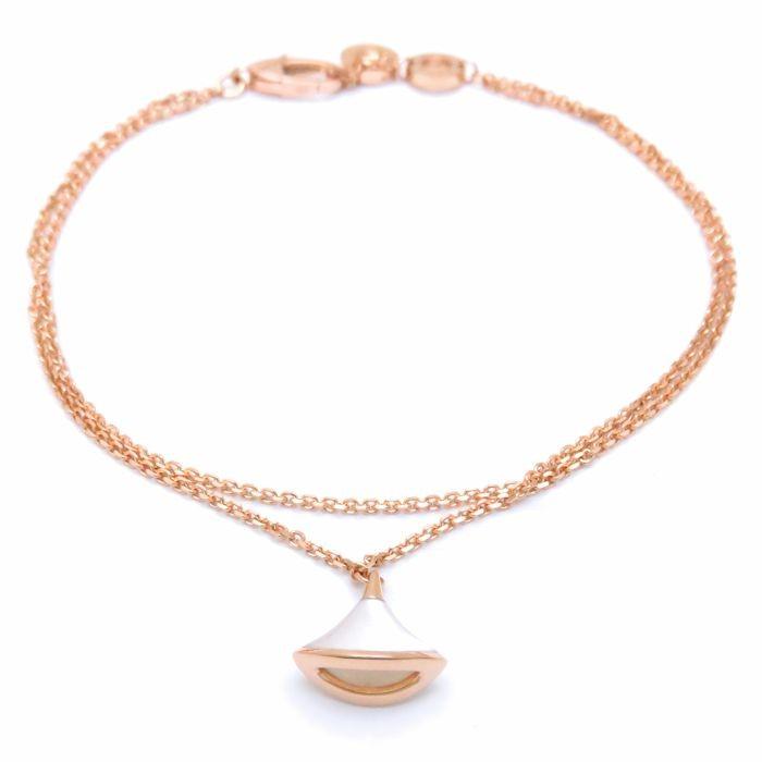 【希少】 ブルガリ BVLGARI ディーヴァドリーム ブレスレット マザーオブパール ホワイトシェル K18PG ピンクゴールド/092635【中古】【BJ】 【SKC1692015862】(60843円)