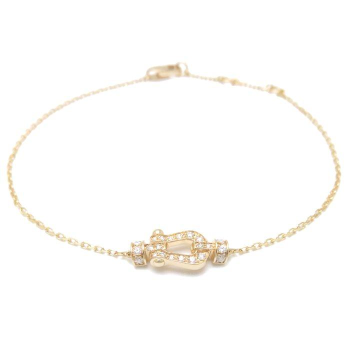 【タイムセール】 フレッド FRED ミニフォース10 ブレスレット スモール ダイヤモンド K18YG イエローゴールド/092646【中古】【BJ】 【RIZ1658838485】(59650円)