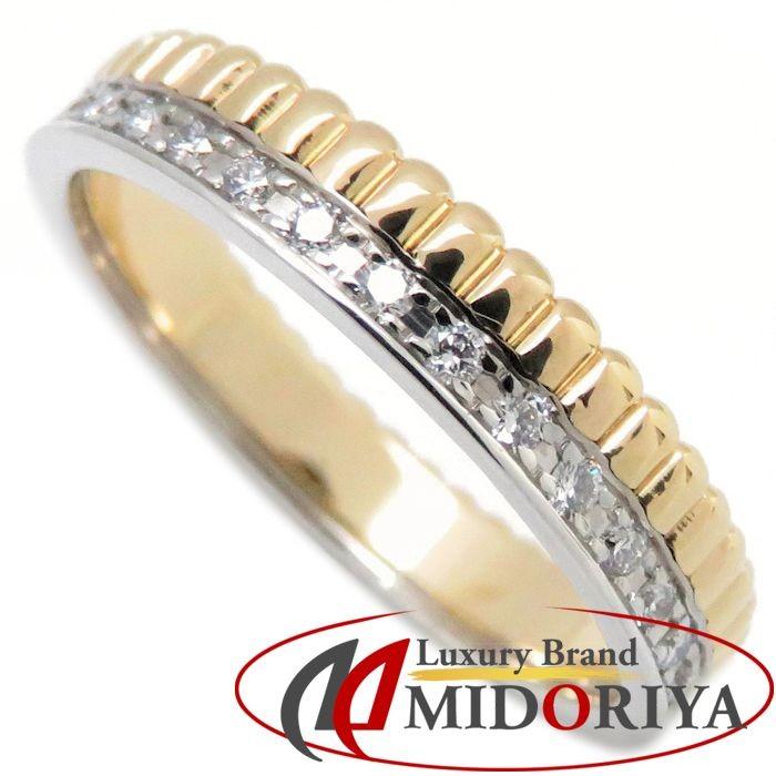 ブシュロン BOUCHERON キャトルラディアント リング ハーフダイヤモンド K18YGxWG #52 11.5号 指輪/092681【中古】【BJ】