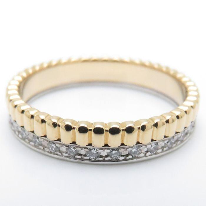 ブランド ブシュロン BOUCHERON キャトルラディアント リング ハーフダイヤモンド K18YGxWG #52 11.5号 指輪/092681【中古】【BJ】 【QG3854399195】(138600円)