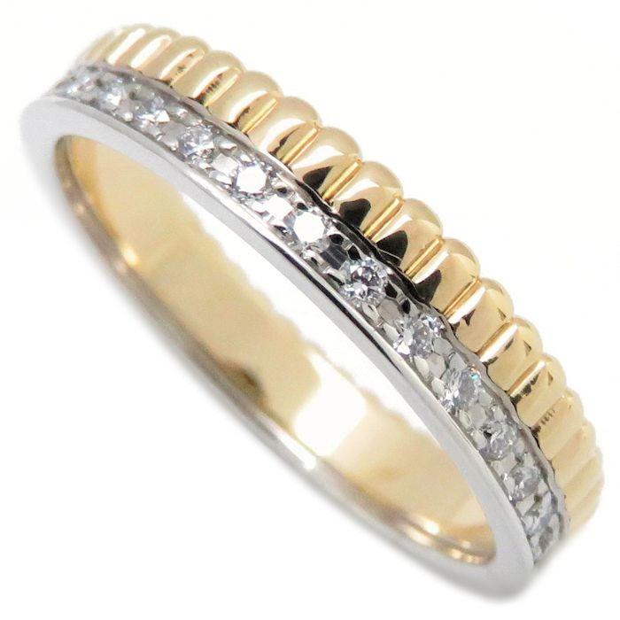 ブランド ブシュロン BOUCHERON キャトルラディアント リング ハーフダイヤモンド K18YGxWG #52 11.5号 指輪/092681【中古】【BJ】 【QG3854399195】(138600円)