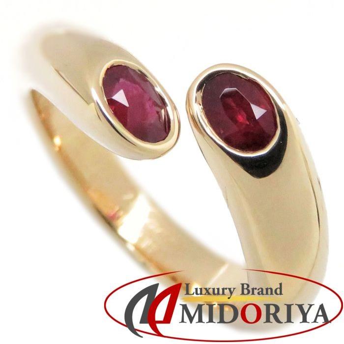 カルティエ Cartier エリプス ドゥ テッド リング ルビー K18YG #55 14号 イエローゴールド 指輪/092905【中古】【BJ】