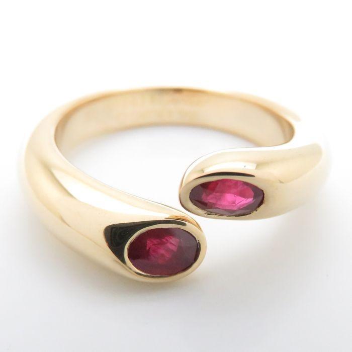 ブランド カルティエ Cartier エリプス ドゥ テッド リング ルビー K18YG #55 14号 イエローゴールド 指輪/092905【中古】【BJ】 【PET1526130405】(54878円)