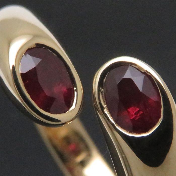 ブランド カルティエ Cartier エリプス ドゥ テッド リング ルビー K18YG #55 14号 イエローゴールド 指輪/092905【中古】【BJ】 【PET1526130405】(54878円)