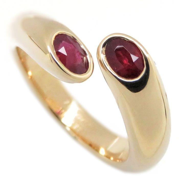 ブランド カルティエ Cartier エリプス ドゥ テッド リング ルビー K18YG #55 14号 イエローゴールド 指輪/092905【中古】【BJ】 【PET1526130405】(54878円)