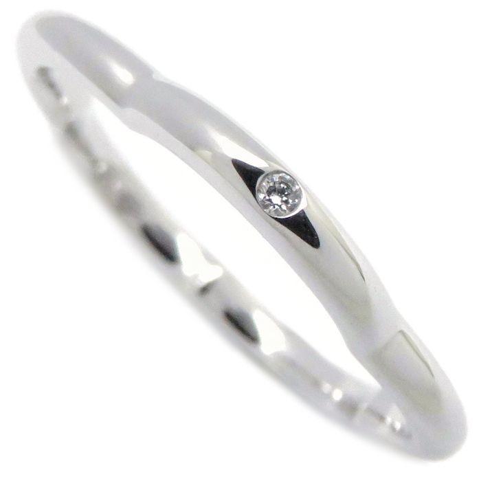 シャネル CHANEL カメリア リング 1Pダイヤモンド K18WG #54 14号 