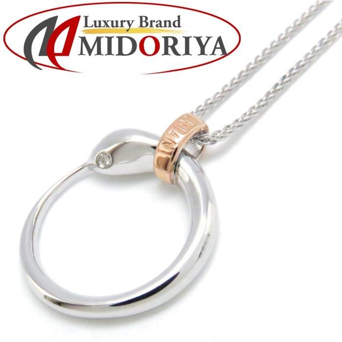 ダミアーニ DAMIANI インフィニティ ネックレス ダイヤモンド K18WGxYG ペンダント/093190【中古】【BJ】