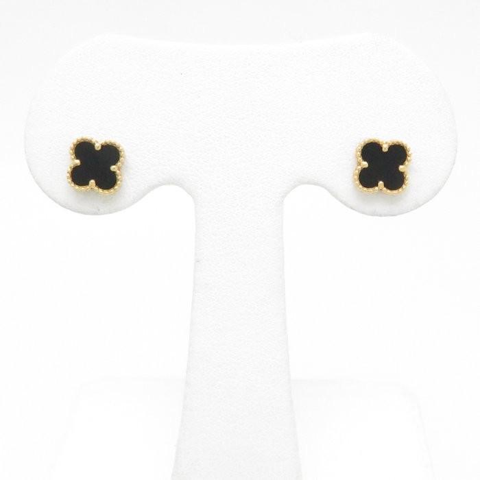 【正規販売店】 ヴァンクリーフ & アーペル Van Cleef & Arpels スウィート アルハンブラ ピアス オニキス K18YG イエローゴールド/093281【中古】【BJ】 【NAN2428881137】(87340円)