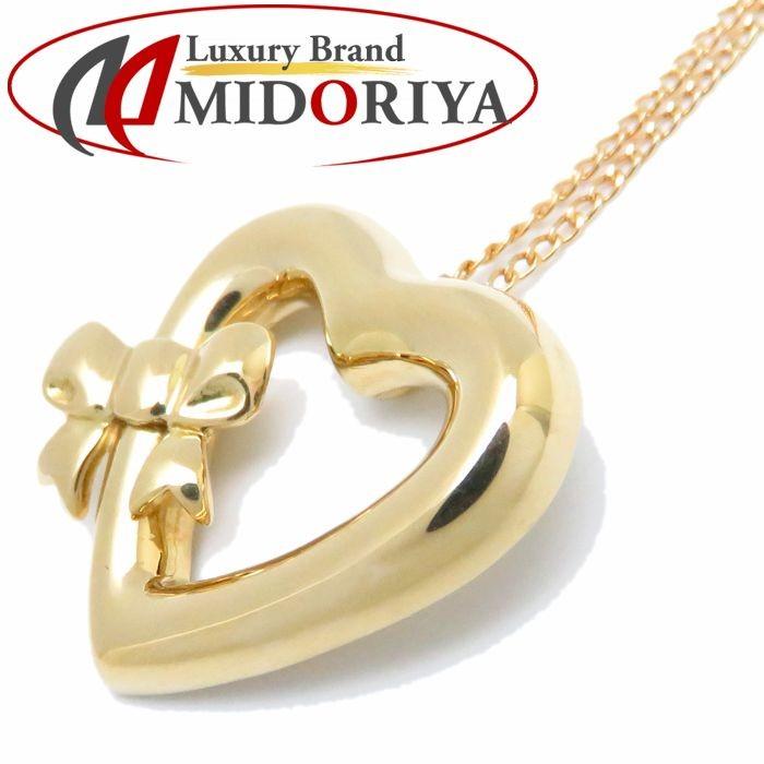 ティファニー Tiffany Co オープンハートリボン ネックレス K18yg イエローゴールド ペンダント 中古 株式会社midoriya 通販 Yahoo ショッピング
